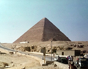 Images Dated 19th July 2016: Great Pyramid of Giza in the distance