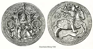 Images Dated 22nd February 2019: Great seal of Henry VIII