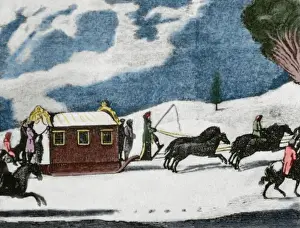 Catherine Prints: Great Sled of Catherine I Catherine I of Rusia (1684-1727)