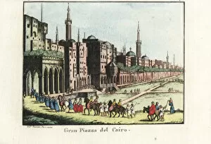 The great square of Cairo, Egypt, 1820s