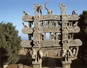 Stupa Prints: Great Stupa. 3rd BC. INDIA. Sanchi. Northern