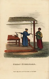 Freschi Collection: Great weighing machine or steelyard, Qing Dynasty