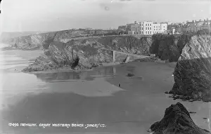 Newquay Prints: Great Western Beach, Newquay