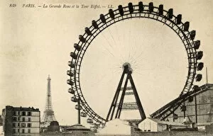 Images Dated 8th November 2016: The Great Wheel and the Eiffel Tower - Paris, France