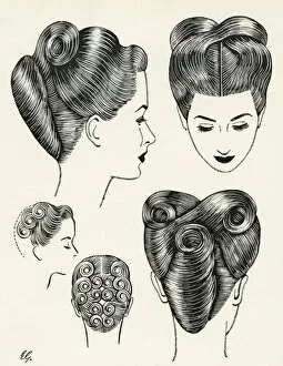 Images Dated 23rd May 2012: Grecian contour hairstyle 1940s