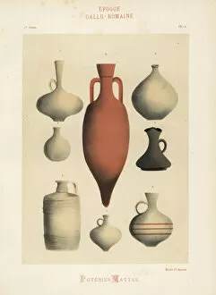Greco-roman clay amphora, vases and urns