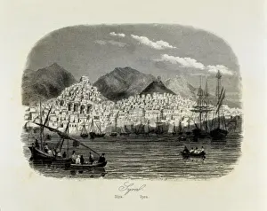 Missions Prints: Greece (1863). Island of Syros. Illustration