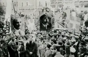 Proclamation Prints: Greece (1924). Demonstration in Athens after