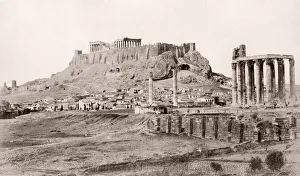 Greece, Athens, the Acropolis Temple of Jupiter