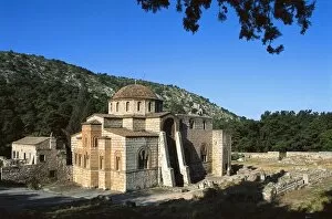 GREECE. Daphni. Dapni Monastery. View of the church