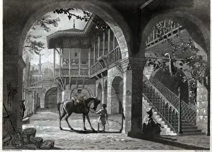 Dwellings Prints: Greece - Horses - Dwellings