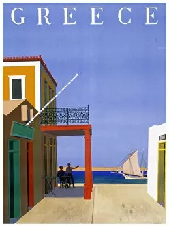 Balcony Collection: Greece travel poster