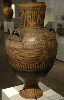 Images Dated 14th June 2007: Greek Art. Archaic period. Greek pithos decorated with the g