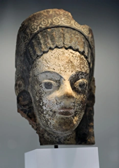 Greek Art. Archaic Period. Head of goddess. Ny Carlsberg Gly Greek Art. Archaic Period. Head of goddess. Ny Carlsberg Gly