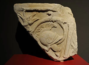 Images Dated 31st January 2012: Greek art. Asia Minor. Tendril frieze fragment with weaponry