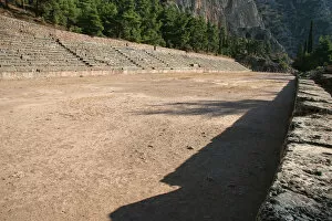Images Dated 26th August 2005: Greek Art. Delphi. View of Stadium, used for the Pythian Gam