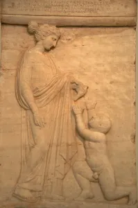 Chignon Prints: Greek Art Funerary stele. V century B. C