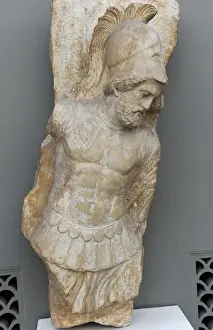 Greek art. Grave relief for a soldier. Athens. C. 330 B. C. M