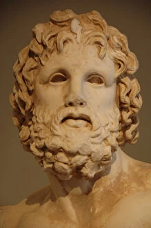 Healing Gallery: Greek Art. Greece. Bust of Asclepius. Pentelic marble. Bust
