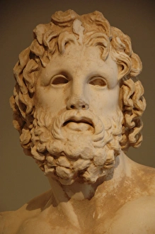 Healing Gallery: Greek Art. Greece. Bust of Asclepius. Pentelic marble. Bust