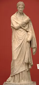 Images Dated 14th June 2007: Greek Art. Greece. Funerary statue of a woman carved in marb