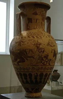 Images Dated 31st May 2008: Greek art. Greece. Terracotta neck amphora. 7th century BC