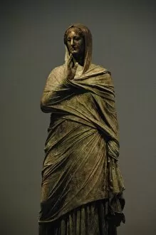 Greek Art. The lady of Kalymnos. Bronze statue