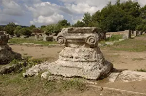 Olympia Prints: Greek Art. Leonidaion. Ionic capital. Olympia. Greece