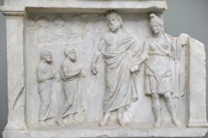 Greek art. Offering to Artemis Bendis. Piraeus. 329-328 B.C