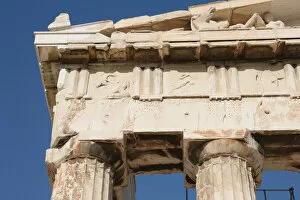 Images Dated 23rd August 2005: Greek Art. Parthenon (447-438 BC). Entablature. Acropolis. A
