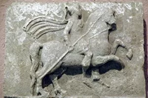 Images Dated 6th August 2007: Greek art. Relief. Horseman. 3rd century BC. From Apollonia