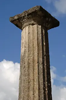 Greek Art. Sanctuary of Olympia. Doric column at the Palaest