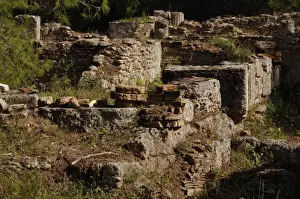 Hygiene Prints: Greek Art. Sanctuary of Olympia. Ruins of the Greek baths