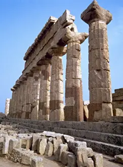 Sicilian Prints: Greek art. Selinunte Acropolis. Temple C