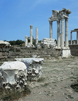 Anatolian Collection: Greek art. Turkey. Pergamon. Temple of Hadrian. Turkey