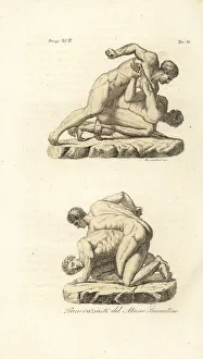 Antica Gallery: Greek athletes competing in the martial art of Pankration