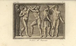 Images Dated 13th February 2020: Greek athletes competing in the martial art of Pankration