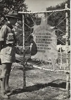 Oath Prints: Greek boy scout at camp