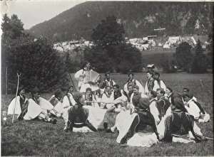 Accompaniment Gallery: Greek boys singing in traditional costume