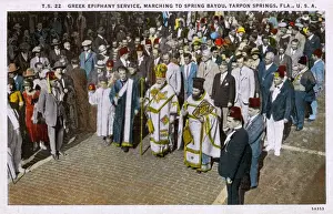 Greek Epiphany Service, march to Spring Bayou Tarpon Springs