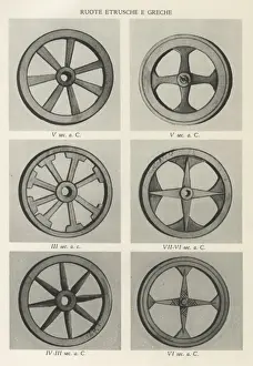 Greek and Etruscan wheels, 7th to 3rd century BCE