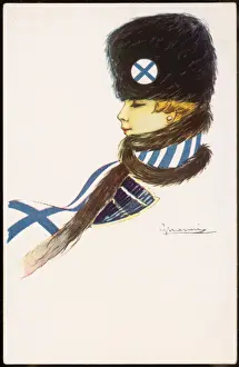Brimless Prints: GREEK FLAG SCARF