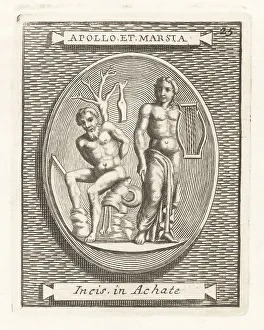 Ridolfino Venuti Prints: Greek god Apollo with the satyr Marsyas