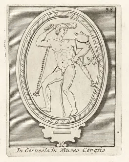 Ridolfino Venuti Prints: Greek hero Heracles taking the Delphic tripod