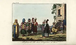 Strange Prints: Greek and Italian female costume, 18th century