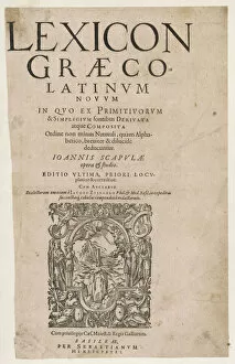 Latin Collection: Greek-Latin Dictionary