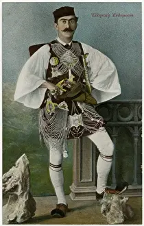 Wide Prints: Greek Man in ebullient rich local costume