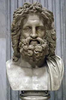 Bearded Prints: Greek Mythology. Zeus of Otricoli. Marble bust. Roman copy a
