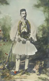 Greek soldier in Traditional Costume