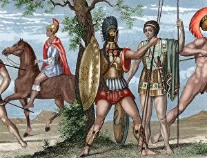 Throwing Gallery: Two Greek soldiers. Hoplite and Helots